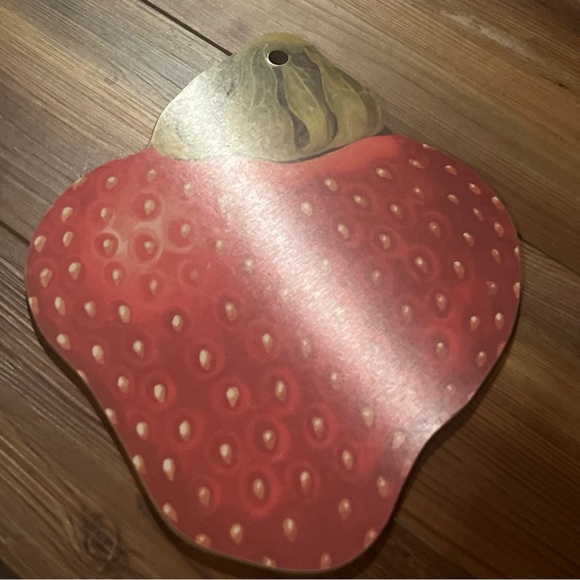 Vintage Strawberry Themed Trivets Wall Decor Ceramic Wood Metal Acrylic - Picture 7 of 11